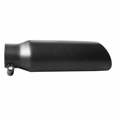 SPEED FX 2.5, 3.5 in. Stainless Steel Rolled Edge Angle Cut Bolt-On Black Exhaust Tip S73-203B